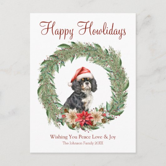 Cartes Pour Fêtes Annuelles Joyeux Howlidays mignon Cocker Chien Espagnol (Devant)