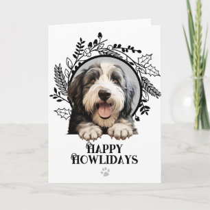 Cartes Pour Fêtes Annuelles Joyeux Howlidays Old English Sheep Dog Noël