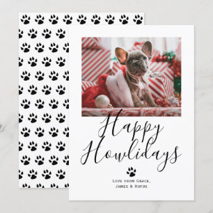 Cartes Pour Fêtes Annuelles Joyeux Howlidays Pet Dog Christmas