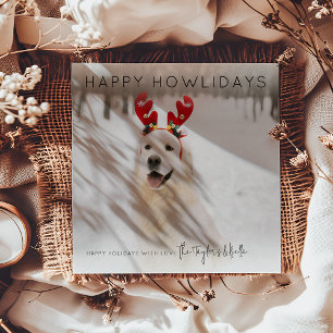 Cartes Pour Fêtes Annuelles Joyeux Howlidays Photo de Noël