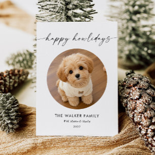 Cartes Pour Fêtes Annuelles Joyeux Howlidays Photo de Noël pour animaux