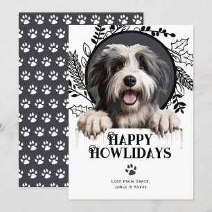 Cartes Pour Fêtes Annuelles Joyeux Howlidays Polonais Lowland Sheep Chien Noël