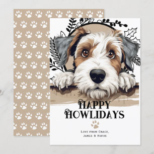 Cartes Pour Fêtes Annuelles Joyeux Howlidays Sealyham Terrier Dog Noël