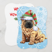 Cartes Pour Fêtes Annuelles Joyeux Howlidays Shar-Pei (Devant / Derrière)
