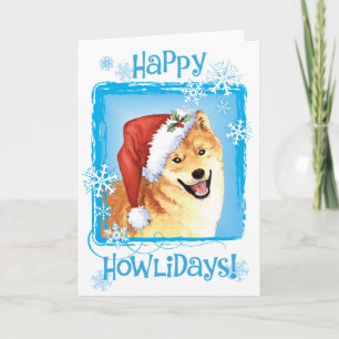 Cartes Pour Fêtes Annuelles Joyeux Howlidays Shiba Inu