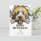 Cartes Pour Fêtes Annuelles Joyeux Howlidays Spinone Italiano Chien Noël (Debout devant)