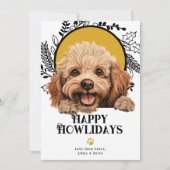 Cartes Pour Fêtes Annuelles Joyeux Howlidays Toy Poodle Chien Noël (Devant)