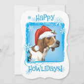 Cartes Pour Fêtes Annuelles Joyeux Howlidays Treeing Walker (Devant)