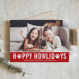 Cartes Pour Fêtes Annuelles Joyeux Howlidays Typographie Moderne Photo de Chie