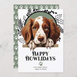 Cartes Pour Fêtes Annuelles Joyeux Howlidays Welsh Springer Spaniel Christmas