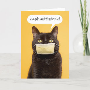 Cartes De Vœux Humour Chat Noir Zazzle Be