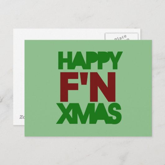 Cartes Pour Fêtes Annuelles Joyeux humour de Noël (Devant / Derrière)