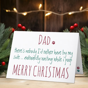 Cartes Pour Fêtes Annuelles Joyeux Humour De Noël Du Chien Drôle Chien Papa