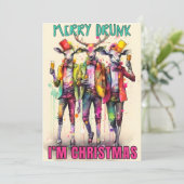 Cartes Pour Fêtes Annuelles Joyeux Ivrogne (Debout devant)