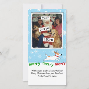 Cartes Pour Fêtes Annuelles Joyeux Jack Russell Terrier Chien de Noël Photo