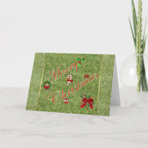 Cartes Pour Fêtes Annuelles Joyeux jardinier de Noël soin de pelouse paysage