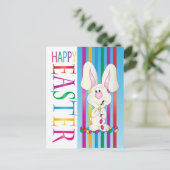 Cartes Pour Fêtes Annuelles Joyeux Jelly Bean Bunny de Pâques (Debout devant)
