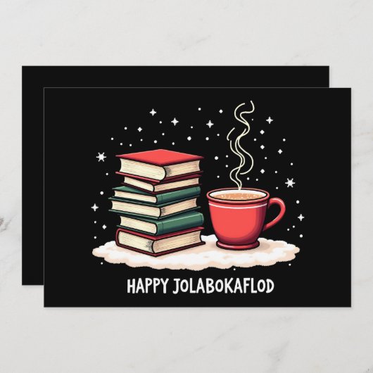 Cartes Pour Fêtes Annuelles Joyeux Jolabokaflod Famille Célébration Cadeau (Devant / Derrière)