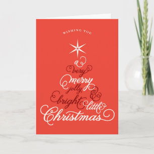 Cartes Pour Fêtes Annuelles Joyeux Jolly Et Bright Little Christmas Tree Photo