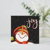 Cartes Pour Fêtes Annuelles Joyeux jote Snowman Noël Inspirivé (Debout devant)