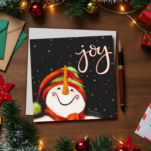 Cartes Pour Fêtes Annuelles Joyeux jote Snowman Noël Inspirivé