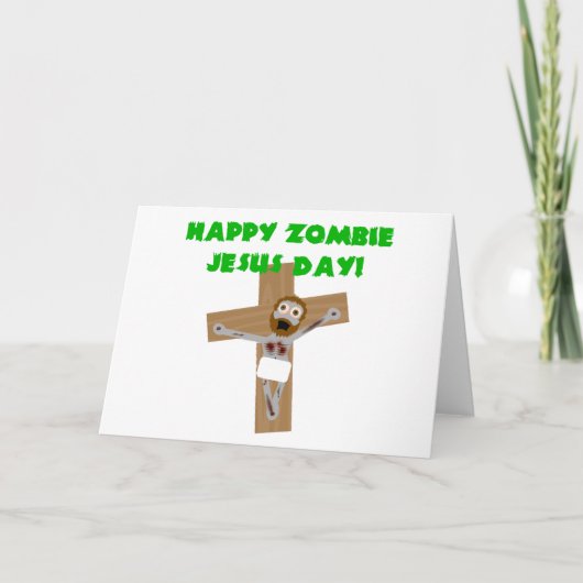 Cartes Pour Fêtes Annuelles Joyeux Jour de Jésus Zombie (Devant)