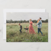 Cartes Pour Fêtes Annuelles Joyeux Jour de l'An Script 2 photo de famille Pers (Dos)