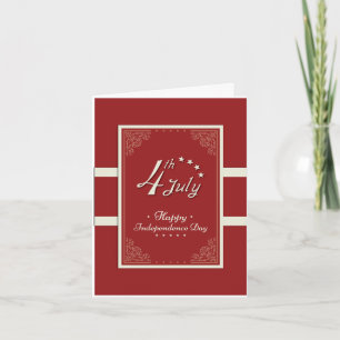 Cartes Pour Fêtes Annuelles Joyeux Jour de l'Indépendance 1776 Rouge