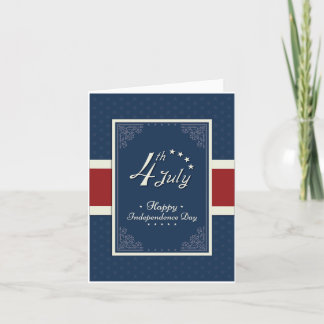 Cartes Pour Fêtes Annuelles Joyeux Jour de l'Indépendance Amérique 1776 Bleu