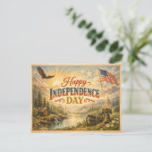 Cartes Pour Fêtes Annuelles Joyeux Jour de l'Indépendance Transcendantal Ameri (Debout devant)