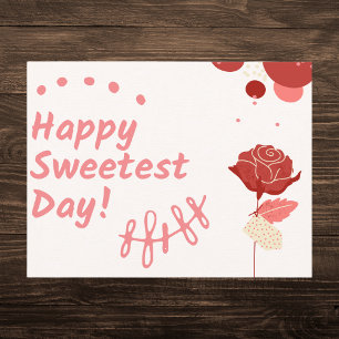 Cartes Pour Fêtes Annuelles Joyeux Jour le plus doux Rose rouge