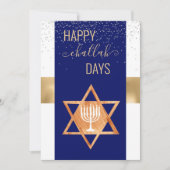 Cartes Pour Fêtes Annuelles Joyeux Jours de Challah Hanoukka (Devant)