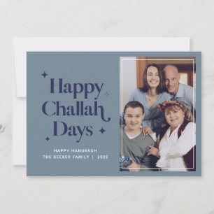 Cartes Pour Fêtes Annuelles Joyeux Jours de Challah Hanoukka Famille Photo Hol