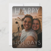 Cartes Pour Fêtes Annuelles Joyeux Jours de Noël Photo Message (Devant)