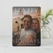 Cartes Pour Fêtes Annuelles Joyeux Jours de Noël Photo Message (Debout devant)
