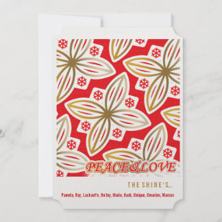 Cartes Pour Fêtes Annuelles JOYEUX JOURS DE VACANCES | Paix&Amour | Poinsettia