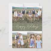 Cartes Pour Fêtes Annuelles Joyeux Jours de Vacances Script Sage Vert Multi Ph (Devant)