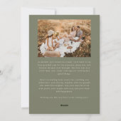 Cartes Pour Fêtes Annuelles Joyeux Jours de Vacances Script Sage Vert Multi Ph (Dos)