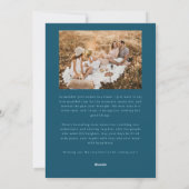 Cartes Pour Fêtes Annuelles Joyeux Jours de Vacances Script Turquoise Multi Ph (Dos)