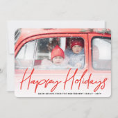 Cartes Pour Fêtes Annuelles Joyeux jours fériés écriture manuscrite Script pho (Devant)