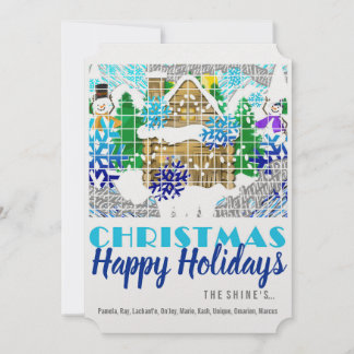 Cartes Pour Fêtes Annuelles JOYEUX JOURS FÉRIÉS | HIVER WONDERLAND RÊVES | Ver