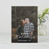 Cartes Pour Fêtes Annuelles Joyeux jours fériés Main écrite photo verticale (Debout devant)