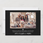 Cartes Pour Fêtes Annuelles Joyeux Jours fériés Script 2 Photo Noël (Dos)