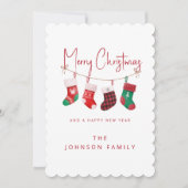 Cartes Pour Fêtes Annuelles Joyeux Joyeux Bas de Noël (Devant)