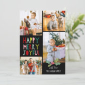 Cartes Pour Fêtes Annuelles Joyeux Joyeux | Collage de photos de Noël (Debout devant)