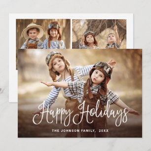 Cartes Pour Fêtes Annuelles Joyeux Joyeux Jours 3 PHOTO Noël Salutation