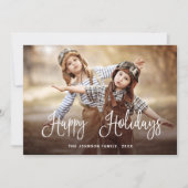 Cartes Pour Fêtes Annuelles Joyeux Joyeux Jours 4 PHOTO Noël Salutation (Devant)