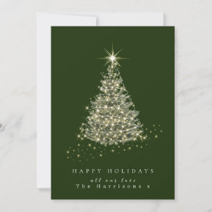 Cartes Pour Fêtes Annuelles Joyeux Joyeux Jours de Noël Arbre d'or