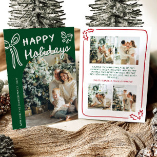 Cartes Pour Fêtes Annuelles Joyeux Joyeux Jours Fêtes Arc Photo Noël