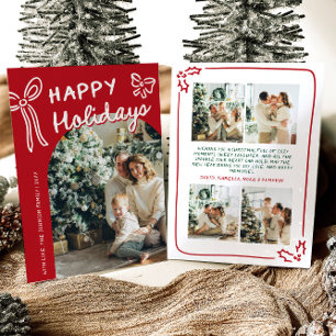 Cartes Pour Fêtes Annuelles Joyeux Joyeux Jours Fêtes Arc Photo Noël